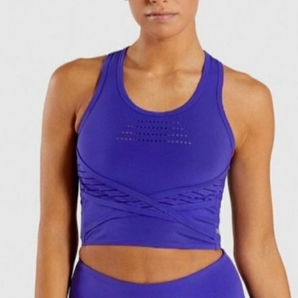 GYMSHARK | Indigo Pro Perform Cropped Tank (size S) - Picture 1 of 7